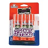 Elmer's Disappearing Purple School Glue Sticks, Washable, 22 Grams, 3 Count