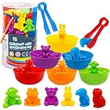 Counting Animal Matching Games Color Sorting Toys with Bowls Preschool Learning Activities for Math Educational Sensory Training Montessori STEM Sets Gift for Toddlers Kids Boys Girls Ages 3 4 5 6