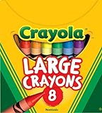 Crayola Large Crayons - Assorted (8 Count), Giant Crayons for Kids & Toddlers, Ages 2+