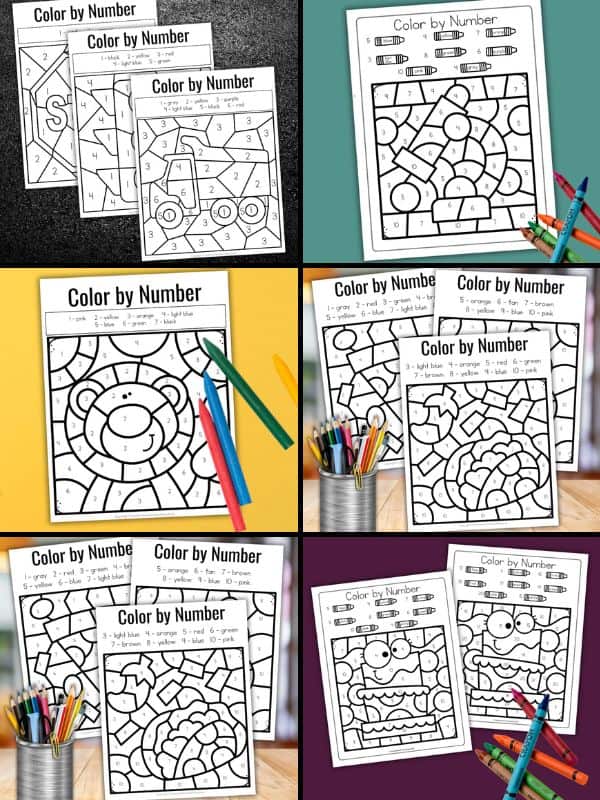 Color By Number Worksheets