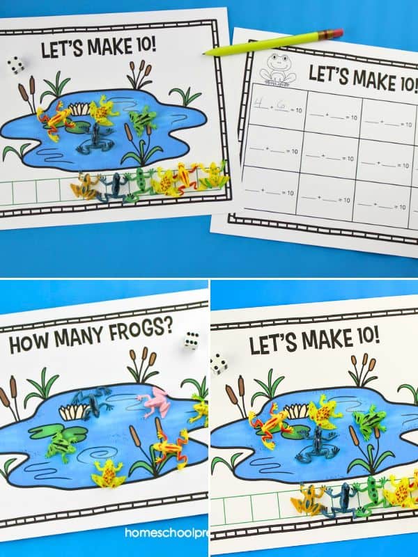 Frog Math Game for Counting and Addition