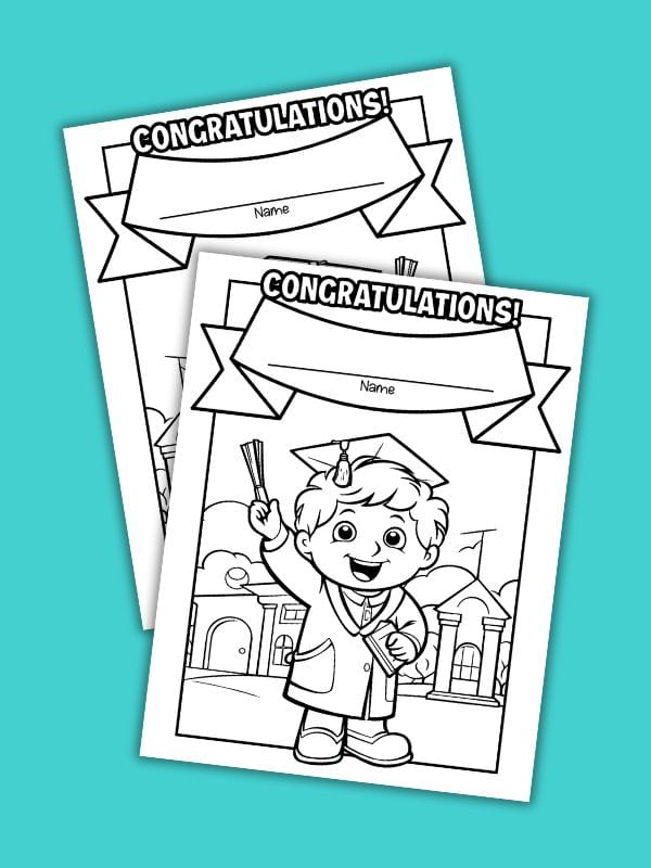 Kindergarten Graduation Coloring Pages