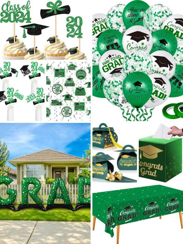 Green Graduation Decorations