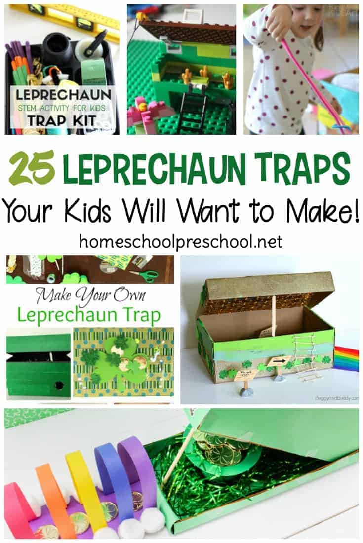 Help your little ones catch a leprechaun in their homemade leprechaun traps. Here are 25 ideas that are sure to inspire your kids!