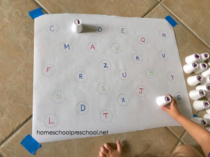 You won't believe how easy it is to set up this hands-on letter matching game for preschoolers. Kids will work on letter recognition and motor skills, as well.