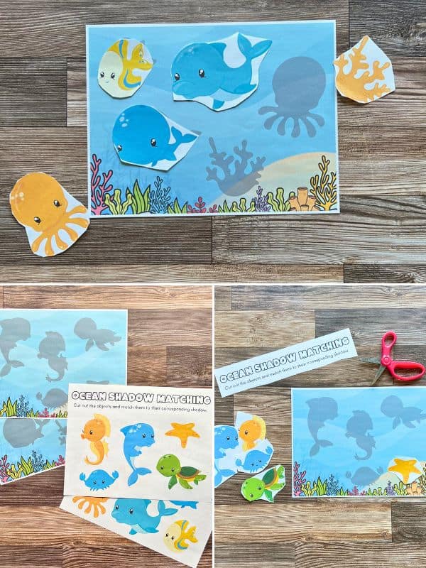 Ocean Animal Matching Game Printable