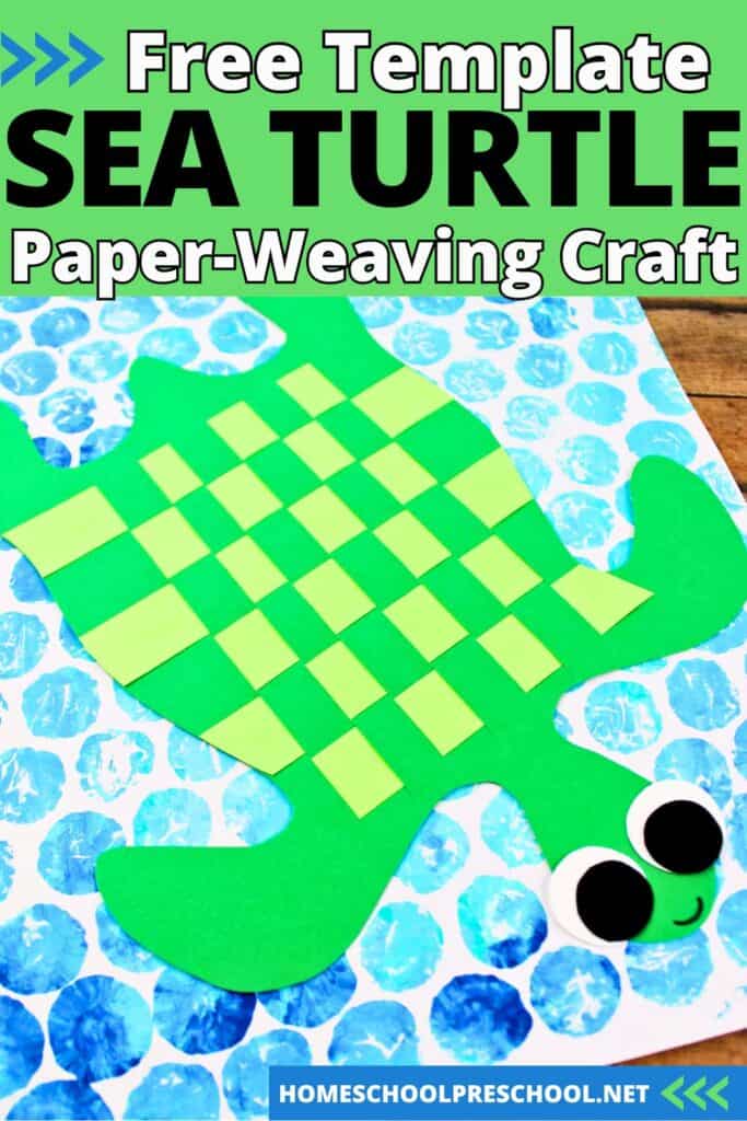 DIY sea turtle craft for preschoolers