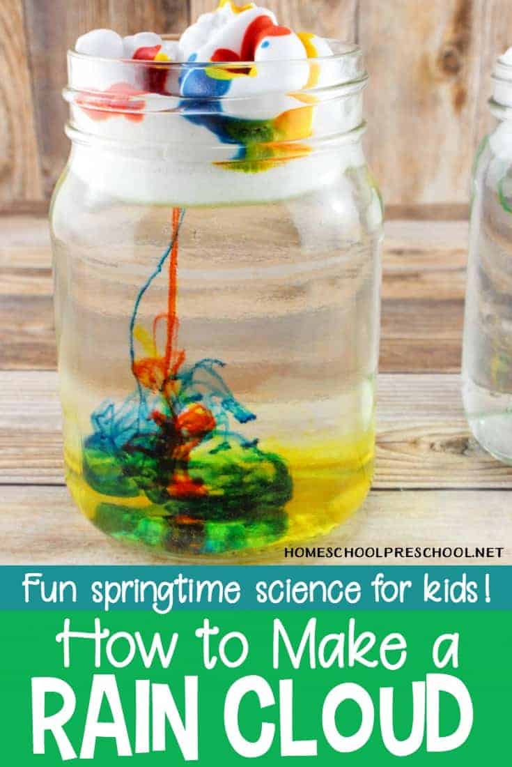 Making a rain cloud in a jar is a great way to explore weather with your preschoolers and young learners. They'll see up close how clouds make rain.