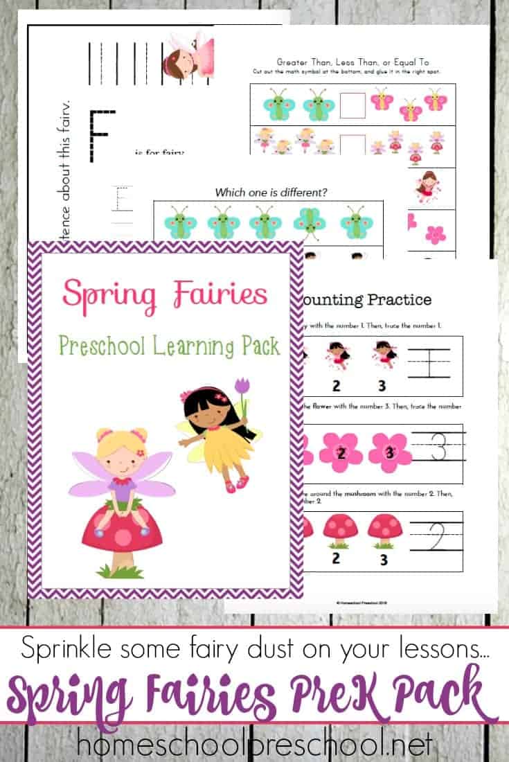 These fairies are here to make your preschool lessons more magical this spring. Stop by and download your Spring Fairies preschool learning pack today!