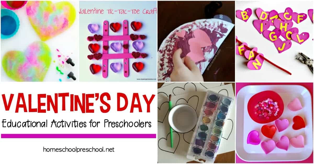 This collection of hands-on, educational Valentines activities for toddlers and preschoolers will keep your young learners engaged for hours!