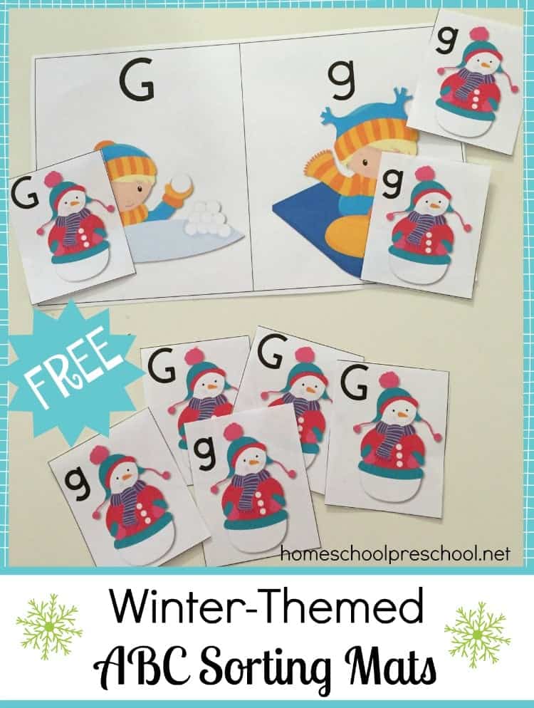 FREE Winter ABC Sorting Cards