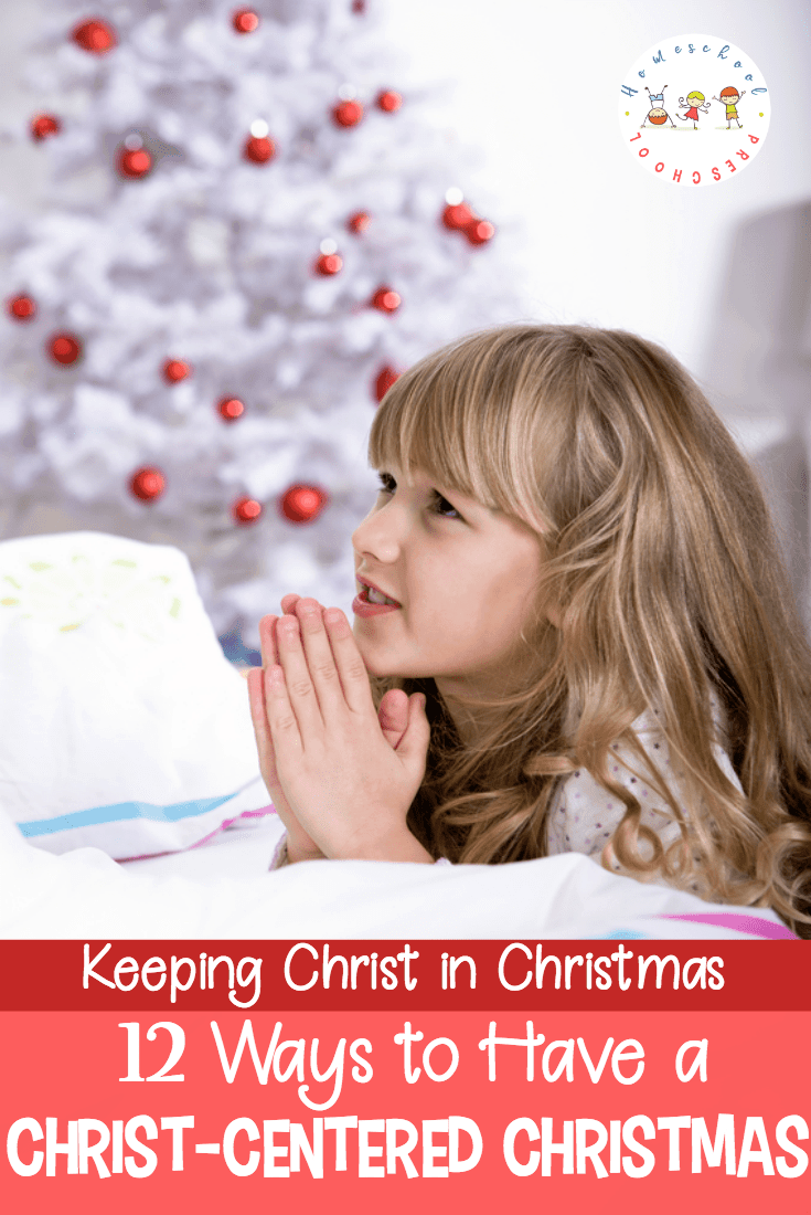 How can we keep the focus on Christ in the midst of all of the holiday festivities? Here are twelve Christ centered Christmas ideas you can use with your preschoolers.