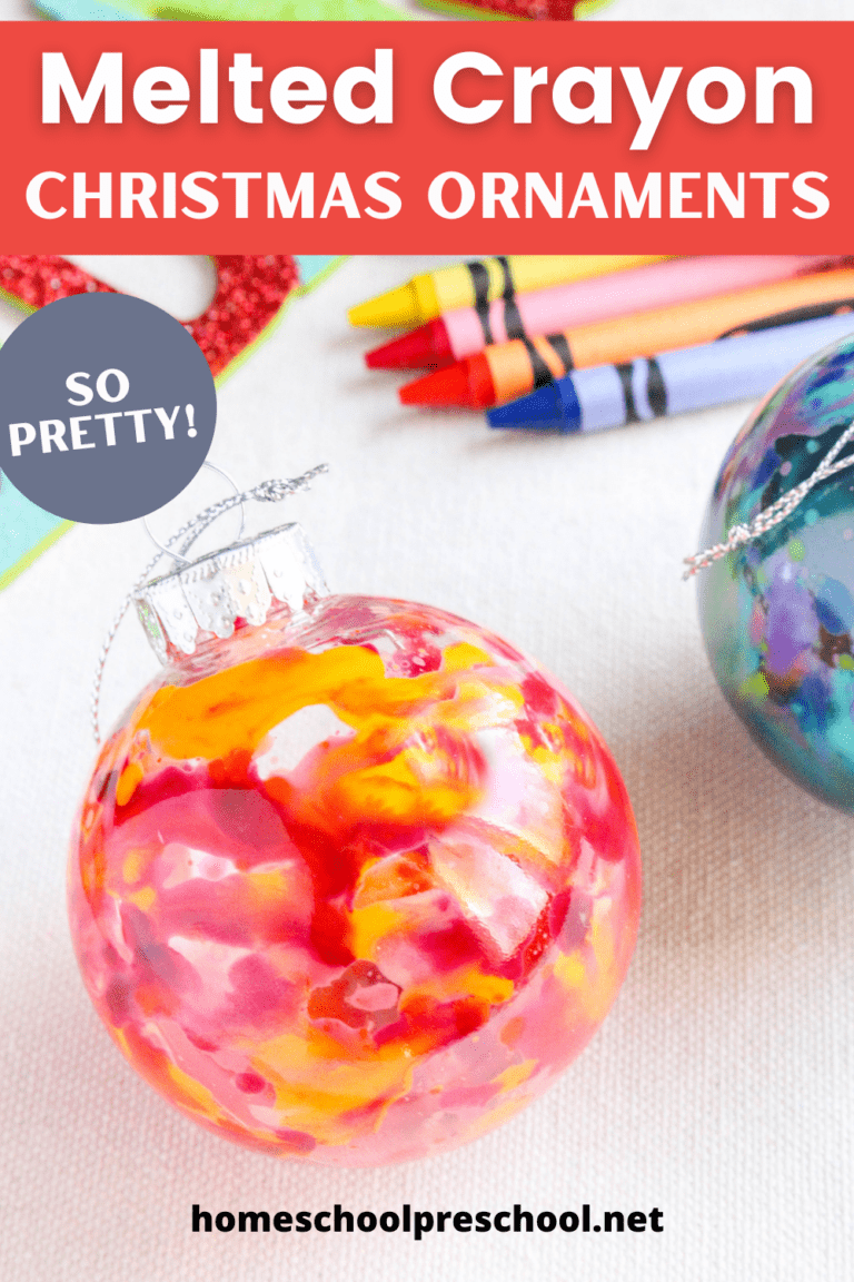 Melted Crayon Christmas Ornaments