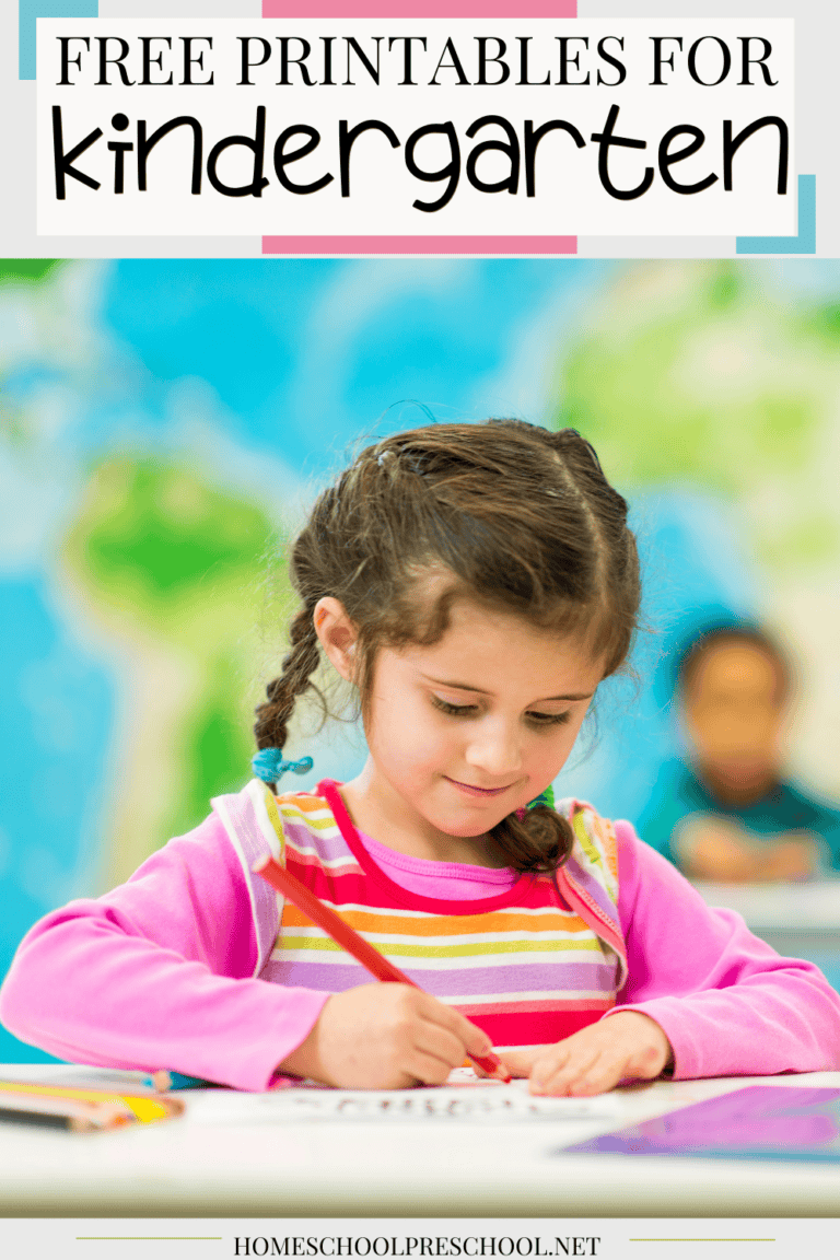 Homeschool Kindergarten Printables