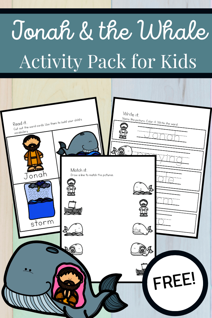 This pack of Jonah and the Whale preschool printables will help you extend the learning after reading your favorite version of the Bible story. 