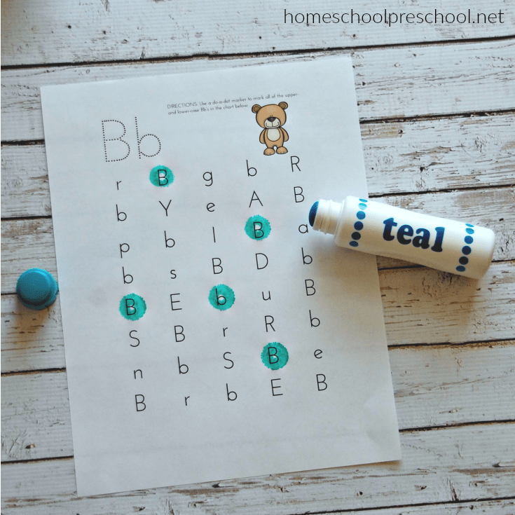 Preschool Letter of the Week: Letter B Printable