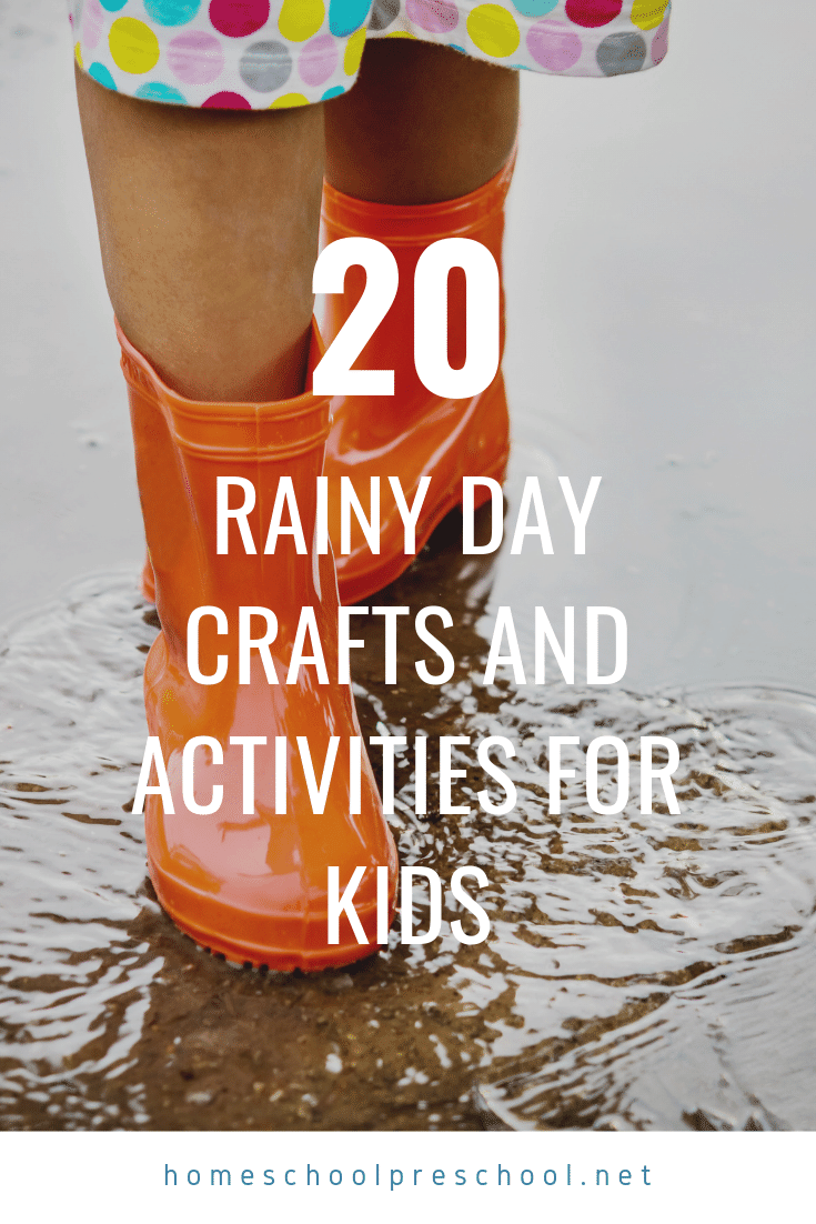 If you enjoy a good spring rain, you'll love these rain crafts and activities. They're perfect for keeping tots and preschoolers busy on a rainy afternoon!