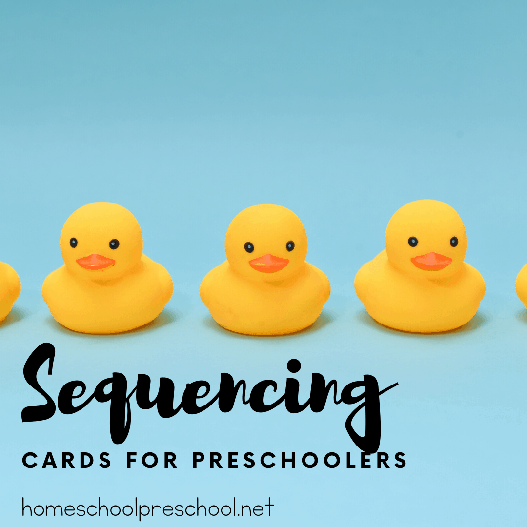 Start building a strong foundation for math and reading by introducing sequencing skills to your preschoolers. These free printable sequencing cards will get you started.