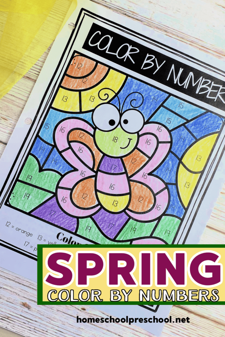 Spring Color By Number Printables