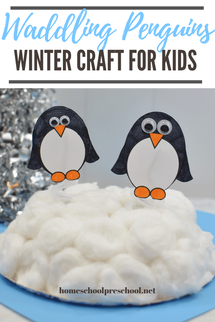 Are you looking for a new winter craft to do with your little ones? Don't miss this waddling penguin preschool craft! It's perfect for young crafters.