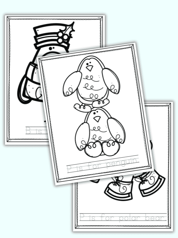 Winter Animals Coloring Pages for Preschool