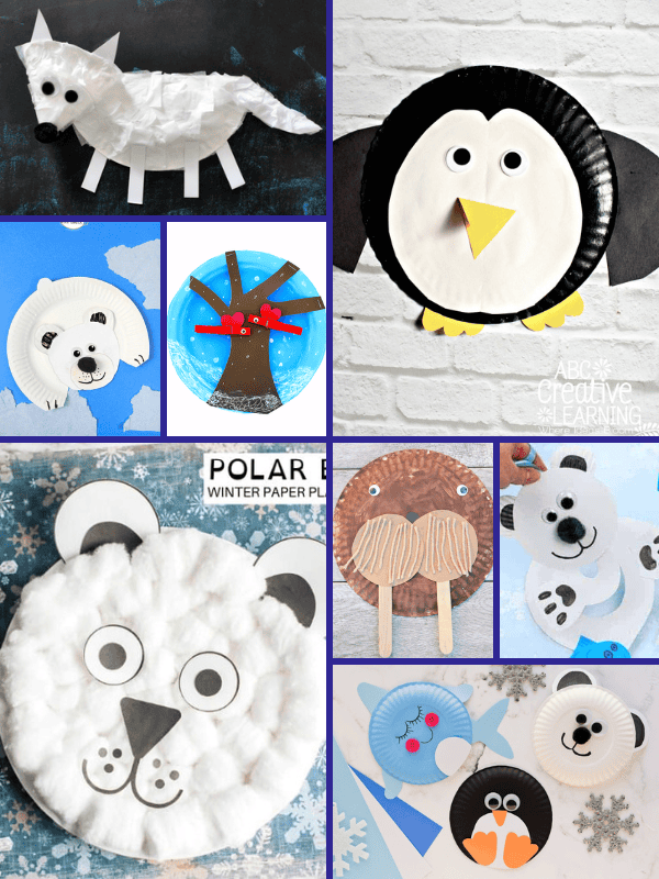 Paper Plate Winter Animals